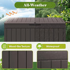 Flamaker Outdoor Storage Box 80 Gallon Resin Waterproof Deck Box Delivery Box - Image 5