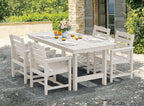 SERWALL Patio Table Set, Outdoor HDPE Dining Set - Image 6