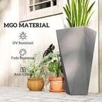 Outsunny Set of 3 Tall Planters, MgO Indoor Outdoor Planters - Image 6