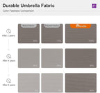 PURPLE LEAF 9' X 12' Cantilever Outdoor Patio Umbrella Large Heavy Duty 360° - Image 3