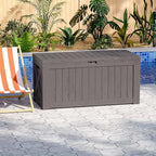 Patiowell 120 Gallon Large Deck Box, Outdoor Lockable Storage Box - Image 9