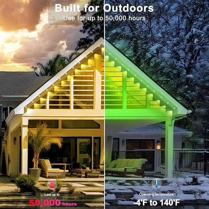 150FT Permanent Outdoor RGB Lights - Image 6