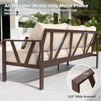 Outdoor Patio Furniture Set, 4 Pieces Metal Patio Furniture Set - Image 3