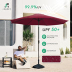 JEAREY 9FT Outdoor Patio Umbrella Outdoor Table Umbrella - Image 3
