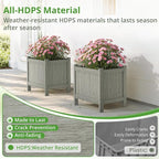 LUE BONA Outdoor Plant Pots, 13.7" x 12.5" x 14.5" HDPS Flower Pots - Image 4