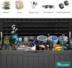 YITAHOME 80 Gallon Outdoor Storage Box, Large Waterproof Resin Deck Box - Image 4