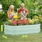 WORKPRO 2PK 4x2x1ft Galvanized Raised Garden Bed Set, Rust & Corrosion - Image 2