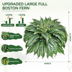 2 Pack Large 88 Leaves Artificial Ferns - Image 2