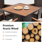 Wisteria Lane Patio Outdoor Table and Chairs Set, Rattan Outdoor Patio - Image 3