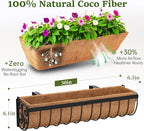 Railing Planter Boxes, 30 Inch Window Boxes Planters, Balcony Planters - Image 2