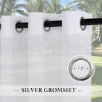 RYB HOME 2 Panels Outdoor Curtains - Image 2