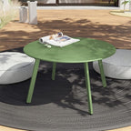Grand patio Outdoor Round Coffee Table, 28-inch Patio Side Table, Sage Green - Image 2