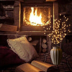 Vanthylit Set of 2 3PK 30" Brown Lighted Twig Stakes 120 Warm White Pathway - Image 4