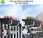 HFHOME Set of 2 Adjustable Window Planter Box Brackets, Planter Shelving - Image 3