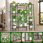 Plant Stand Indoor with Grow Lights, 6 Tiered Metal Plant Shelf, Corner Plant - Image 6