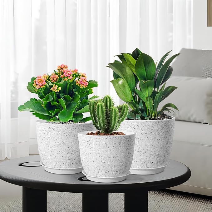 10/9/8 inch Medium Plant Pots, Flower Pots - Image 7