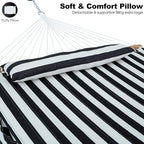 2 Person Hammocks for Outside, Double Quilted Fabric Outdoor Hammock - Image 3