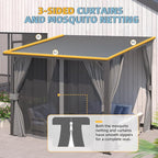 AECOJOY 12'x8' Outdoor Hardtop Gazebo Pergola - Image 4