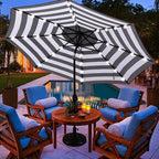 Blissun 9 ft Solar Umbrella 32 LED Lighted Patio Umbrella Table Market Umbrella - Image 7