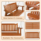Wooden Porch Swing 2-Seater, Bench Swing - Image 4