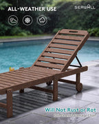 SERWALL Patio Chaise Lounge Set of 4, HDPE Outdoor Lounge Chair - Image 9