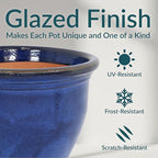 Sunnydaze Large Ceramic Plant Pot - Image 4