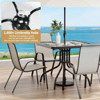 Arlopu 5 Piece Outdoor Patio Dining Set, Porch Furniture - Image 6