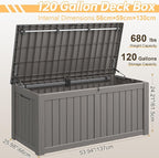 Outdoor Storage Box, Resin Deck Boxes Indoor and outdoor, Waterproof Storage - Image 2