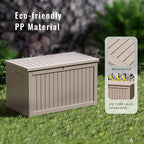 DRATO 280 Gallon Deck Box, Waterproof Resin Large Outdoor Storgae Box - Image 4
