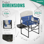 SUNNYFEEL Camping Directors Chair, Heavy Duty, Oversized Portable Folding Chair - Image 3