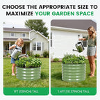 INNO STAG 3 Pcs Round Galvanized Raised Garden Bed — 2×2×1ft Planter Box - Image 8