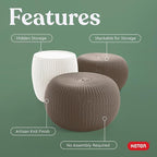 KETER Urban Knit Pouf Ottoman Set of 2 - Image 5