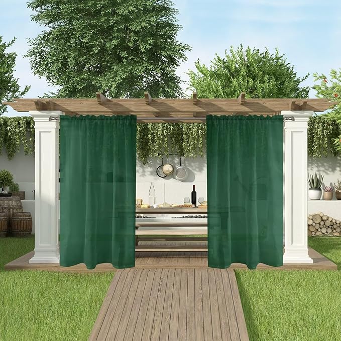 SpaceDresser Waterproof Outdoor Sheer Curtains - Image 5