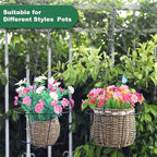 Metal & Macrame Plant Hanger Indoor/Outdoor Use – Heavy Duty Hanging Planter - Image 8