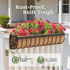 Railing Planter Boxes, 30 Inch Window Boxes Planters, Balcony Planters - Image 4