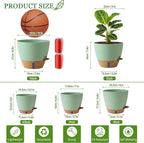 Self Watering Pots for Inoor Ourdoor Plants 10/9/8/7/6.5 Inch Plastic Planters - Image 3