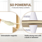 Hion Magnetic Curtain Tiebacks Beige 2pcs, Curtain Tiebacks Buckles Holdbacks - Image 6