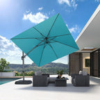 PURPLE LEAF 10' X 10' Left-right Tilting Patio Umbrella Outdoor Cantilever by PURPLELEAF