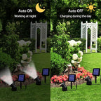 Solar Spot Lights Outdoor, LED Waterproof Pond Light Solar Spotlight Underwater - Image 3