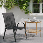 Patio Dining Chairs Set of 6, Outdoor Stackable Dining Chairs High Back - Image 7