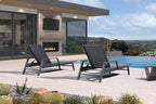 PURPLE LEAF Outdoor Chaise Lounge 2 Pieces Patio Recliner Sunbathing Tanning - Image 3