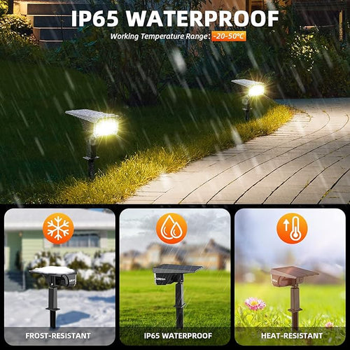 3 Brightness Modes Solar Outdoor Lights, 360 Degree Adjustable Lighting Angle - Image 2