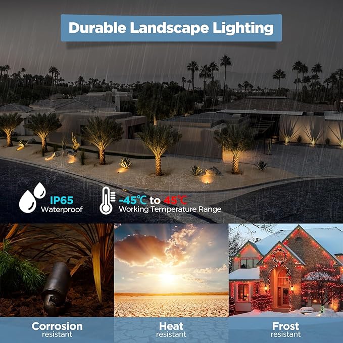 Gardencoin Solid Brass Outdoor Landscape Spotlights, 12V Heavy Duty LED Low - Image 6