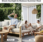 RYB HOME Extra Wide Outdoor Curtains - Image 2