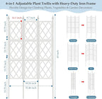 5.25FT Garden Trellis for Climbing Plants Outdoor, Metal Wall Trellis Climbing - Image 3