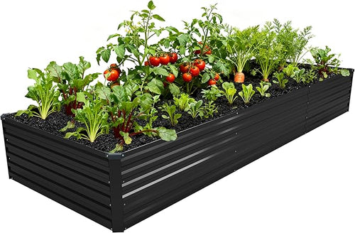 12x4x1.5FT Galvanized Raised Garden Bed, Vegetable Boxes-Rectangle Metal Flower by DIIYIV
