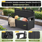 Greesum 80 Gallon Outdoor Storage Bench Deck Box - Image 4