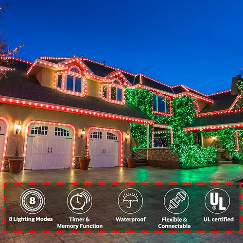 100ft LED Rope Lights Outdoor, 720 LED Connectable and Flexible Tube Lights - Image 2
