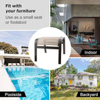 Outdoor Footstools Metal Patio Chairs Outdoor Ottoman Furniture Outside - Image 6