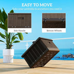 Outsunny 3-in-1 Outdoor Umbrella Base, Coffee End Table, Planter Box - Image 7